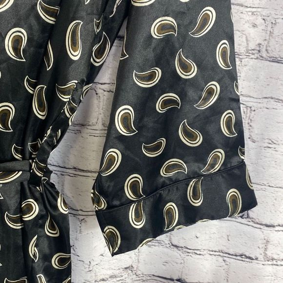 Robert Louis Silk Paisley Print Unisex Silky Robe - Picture 12 of 14